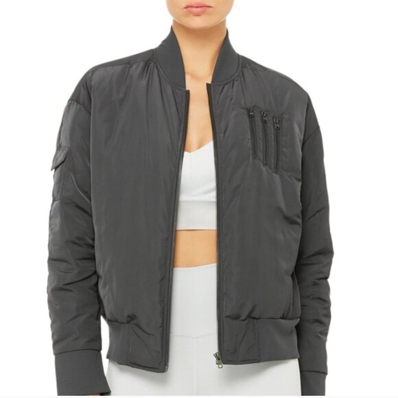 Alo Yoga Squad Down Bomber Jacket - Picture 3 of 8